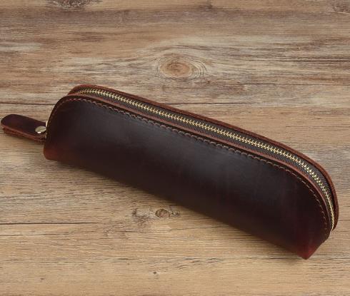 Handmade Genuine Leather Pencil Bag