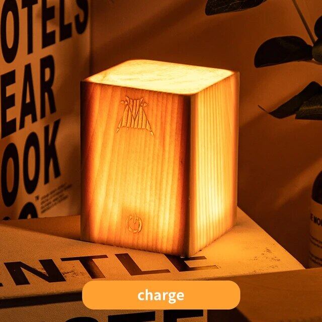 Modern Wood LED Night Light Minimalist Atmosphere Lamp