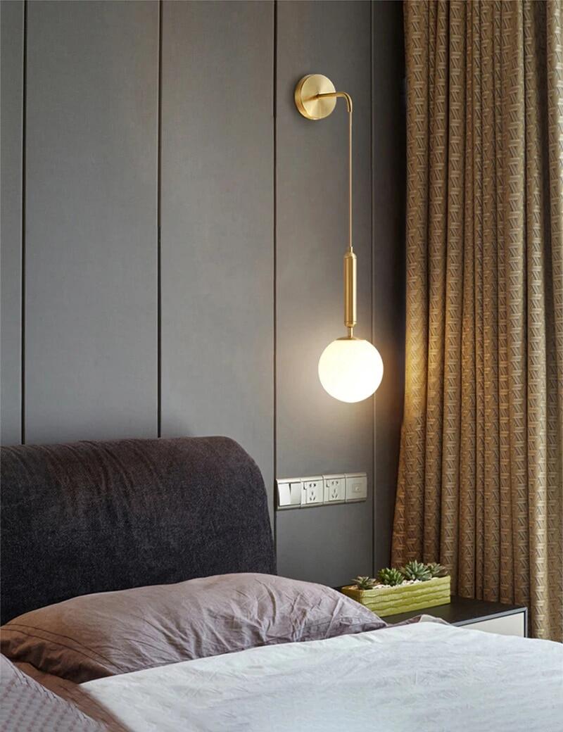 Modern Hanging Interior Wall Lamp Gold Black