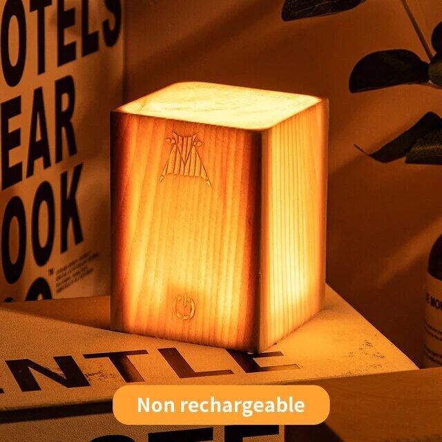 Modern Wood LED Night Light Minimalist Atmosphere Lamp