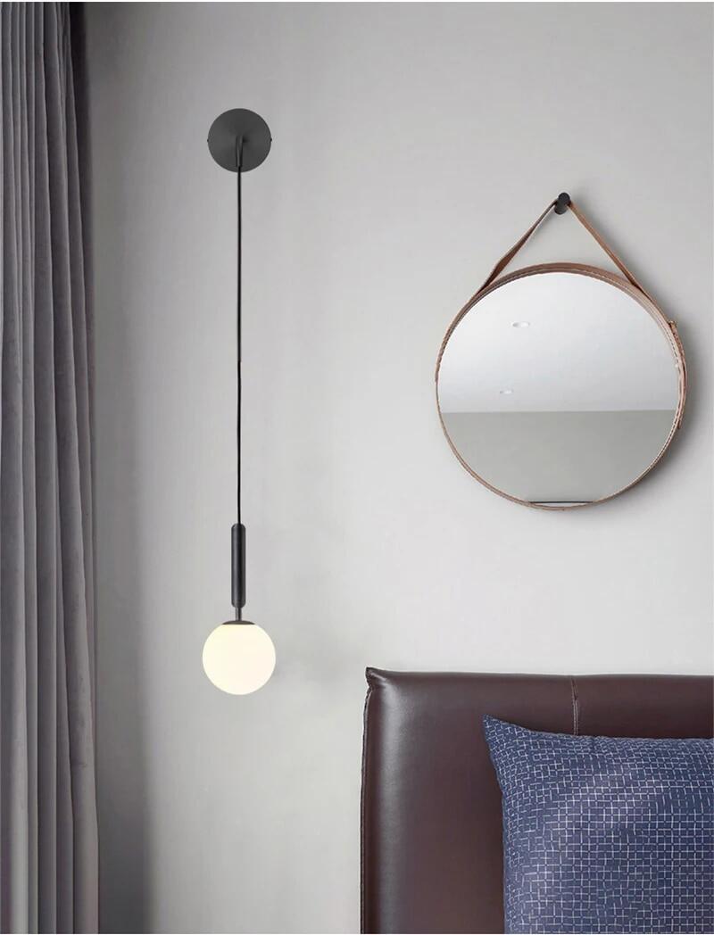 Modern Hanging Interior Wall Lamp Gold Black