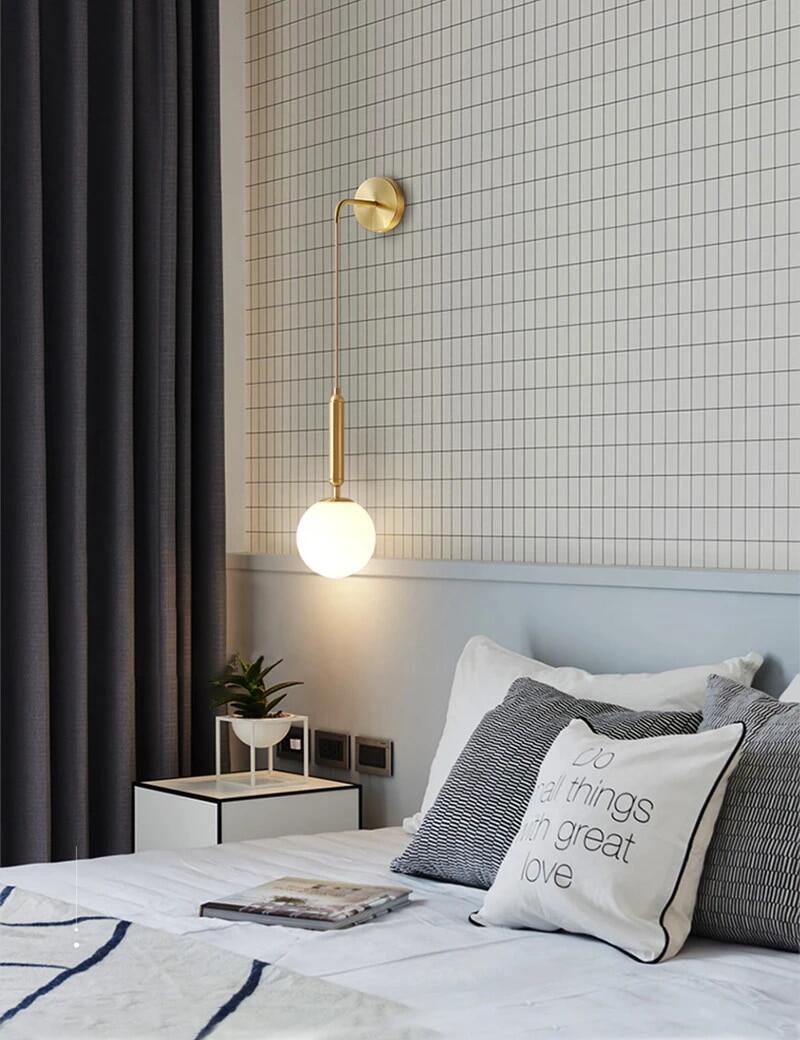 Modern Hanging Interior Wall Lamp Gold Black